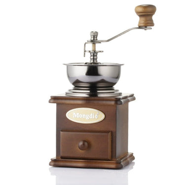 Mongdio Retro Coffee Grinder – Manual Hand - Crank Burr Mill – Tariff - Free! - InspiredGrabs.com